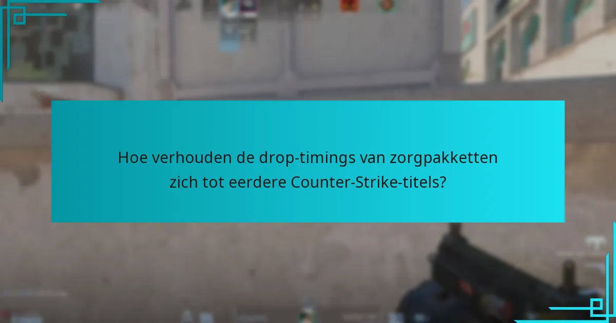 Hoe verhouden de drop-timings van zorgpakketten zich tot eerdere Counter-Strike-titels?