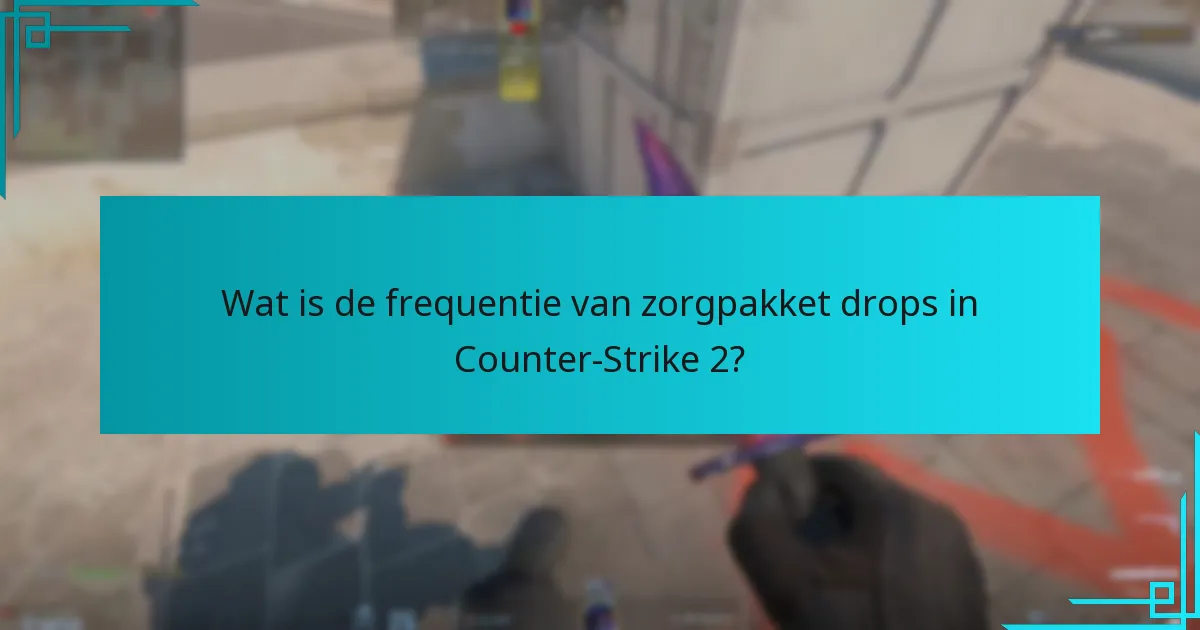 Hoe verhoudt de frequentie van zorgpakket drops zich tot andere spellen?